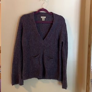 Purple Arizona V-Neck Sweater